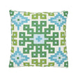 Schumacher Palmetto Print Lagoon 20" x 20" Pillow