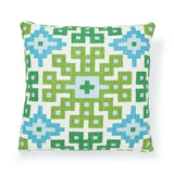 Schumacher Palmetto Print Lagoon 20" x 20" Pillow
