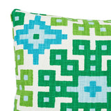 Schumacher Palmetto Print Lagoon 20" x 20" Pillow