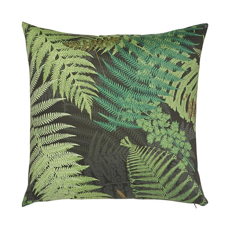 Schumacher Green & Black 20" x 20" Fernarium Pillow