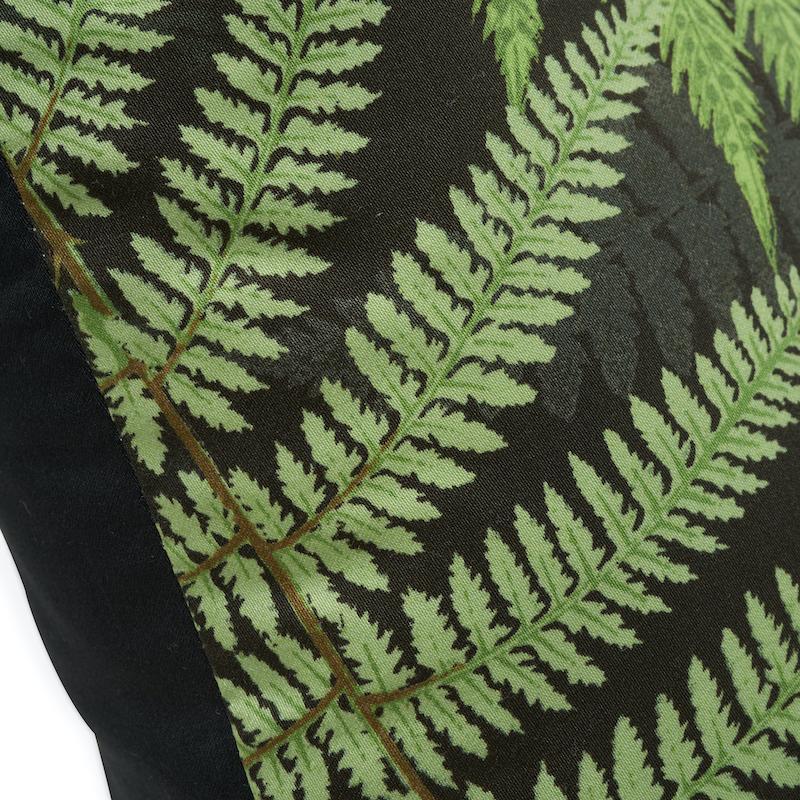 Schumacher Green & Black 20" x 20" Fernarium Pillow