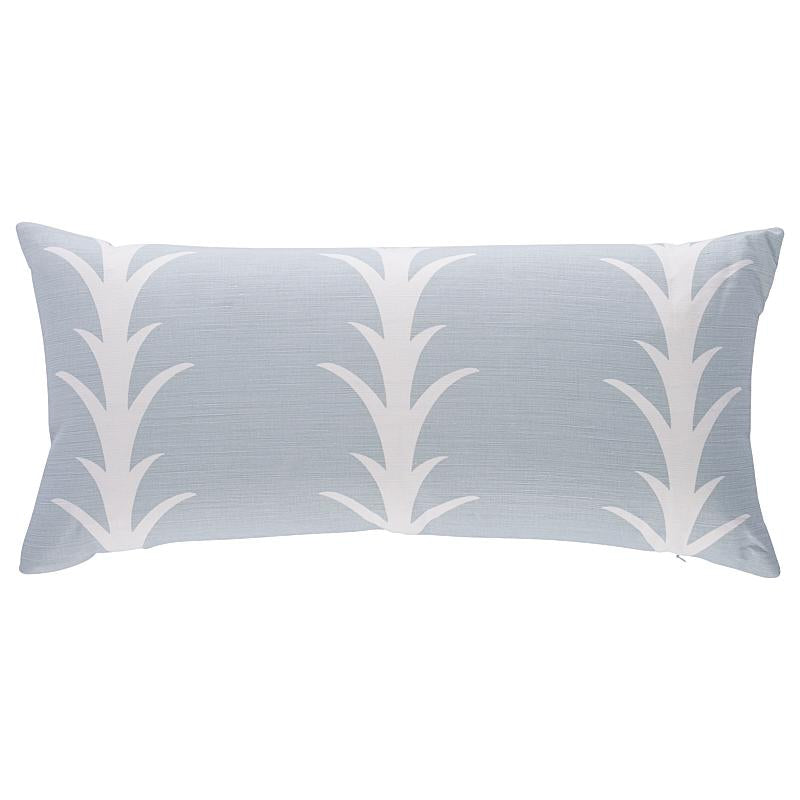 Schumacher Sky 30" x 14" Acanthus Stripe Pillow