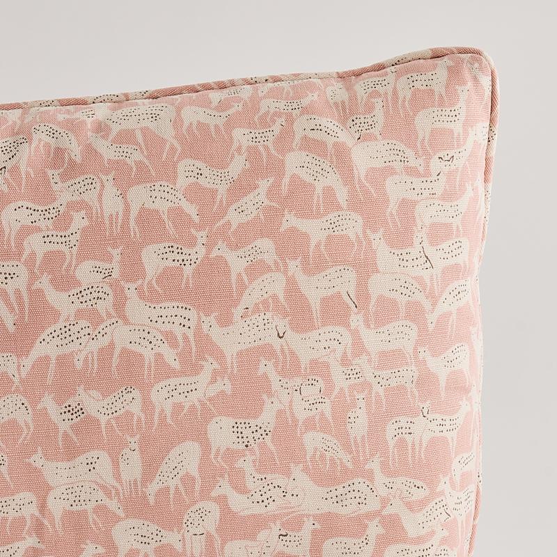 Schumacher Dusty Pink 16" x 12" Fauna Pillow