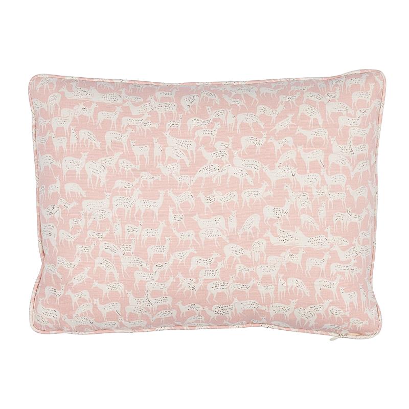 Schumacher Dusty Pink 18" x 12" Fauna Pillow