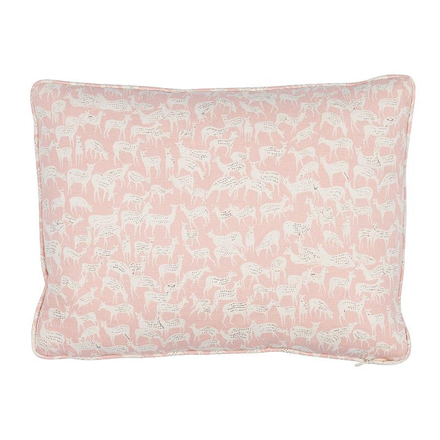 Schumacher Dusty Pink 18" x 12" Fauna Pillow