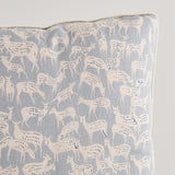 Schumacher Fauna Slate Blue 16" x 16" Pillow