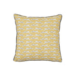 Schumacher Leaping Leopards Yellow 16" x 16" Pillow