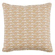 Schumacher Sand 16" x 16" Leaping Leopards Pillow