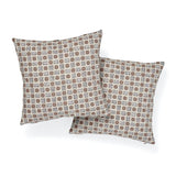 Schumacher Wren 16" x 16" Mottley Grid Pillow
