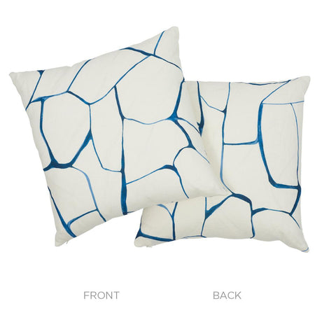 Schumacher Navy 20" x 20" Filigree Pillow