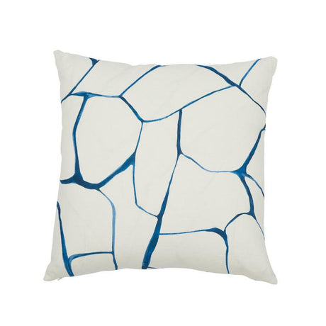 Schumacher Navy 20" x 20" Filigree Pillow