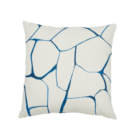 Schumacher Navy 22" x 22" Filigree Pillow