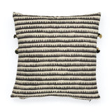 Schumacher Black 18" x 18" Corfu Stripe Pillow