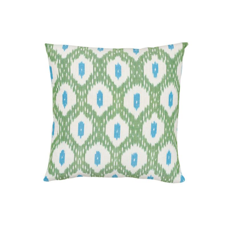 Schumacher Green 20" x 20" Indio & Presidio Ikat Pillow