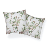 Schumacher Pink & Green 18" x 18" Betty Chintz Pillow