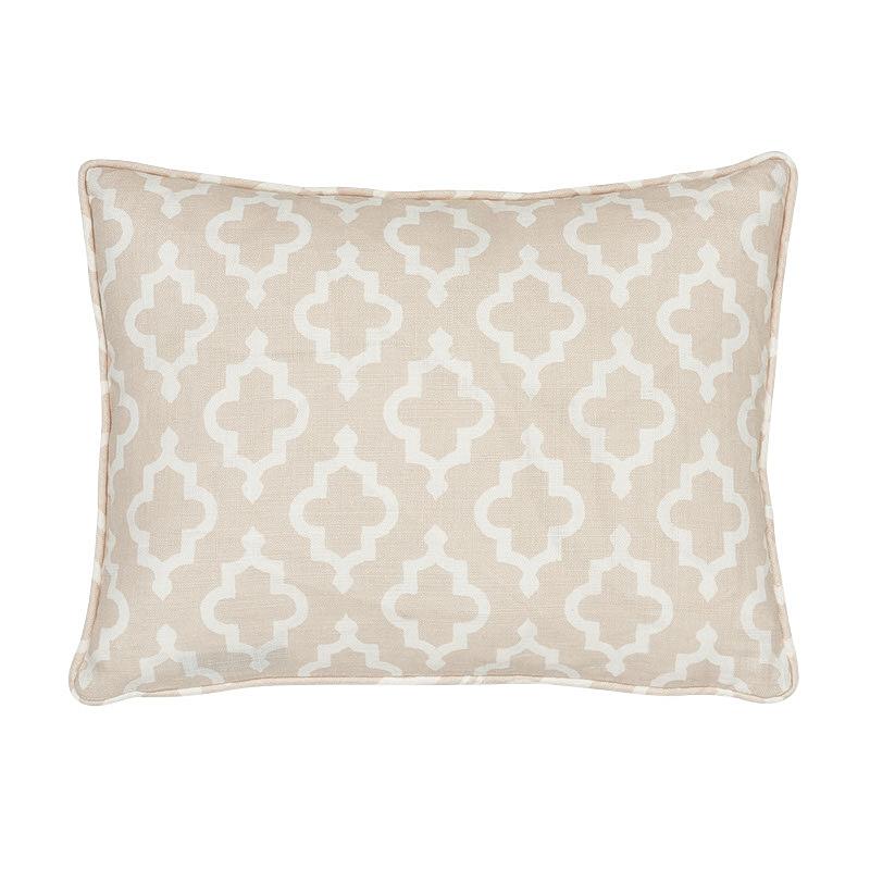 Schumacher Quiet Pink 16" x 12" Jake Pillow