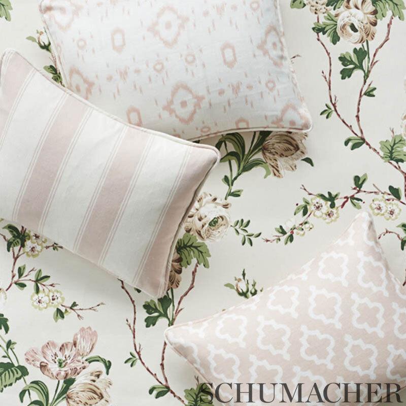 Schumacher Quiet Pink 16" x 12" Jake Pillow