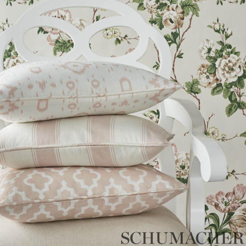 Schumacher Quiet Pink 16" x 12" Jake Pillow