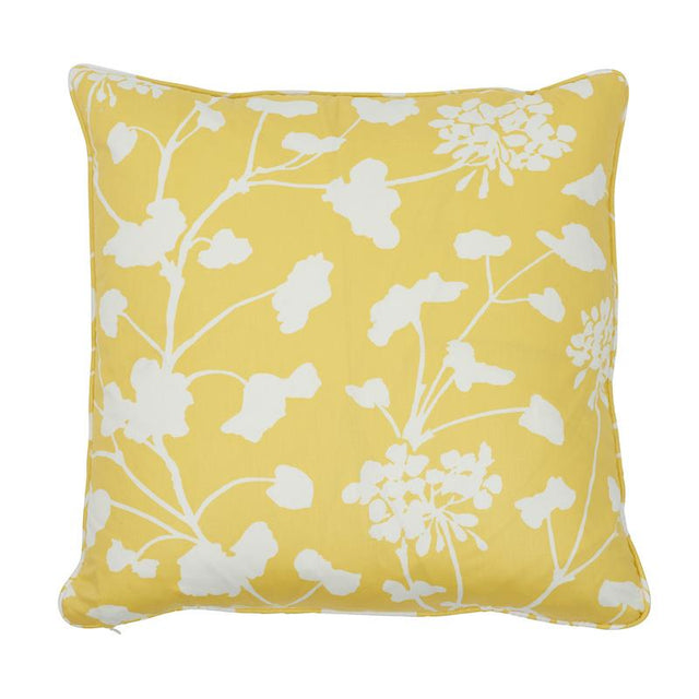 Schumacher Pennick Chintz Yellow 20" x 20" Pillow