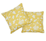 Schumacher Pennick Chintz Yellow 20" x 20" Pillow