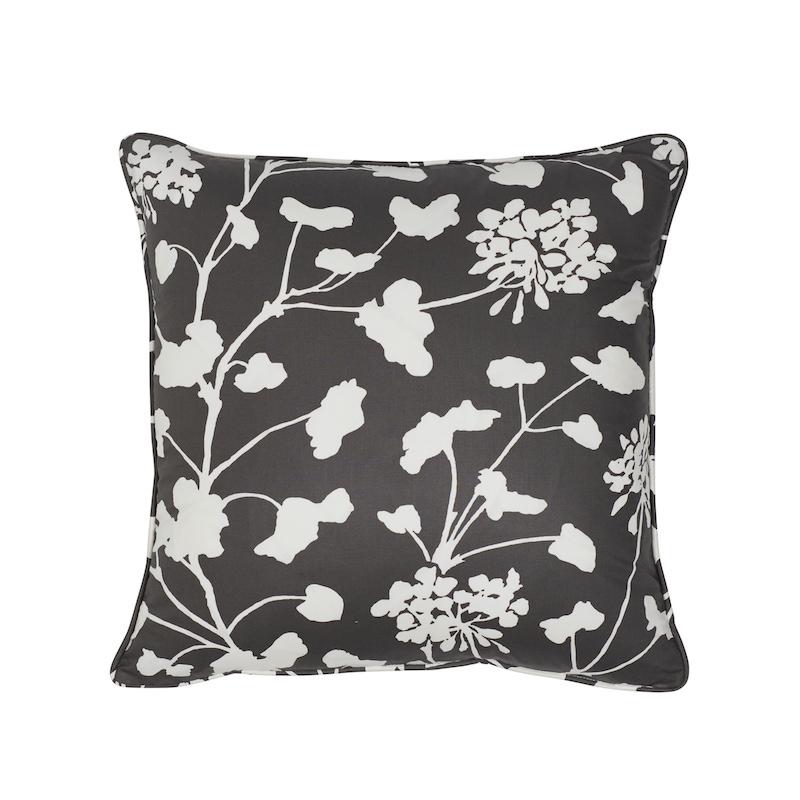 Schumacher Pennick Chintz Black 20" x 20" Pillow