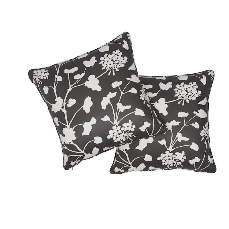 Schumacher Pennick Chintz Black 20" x 20" Pillow