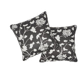 Schumacher Pennick Chintz Black 20" x 20" Pillow
