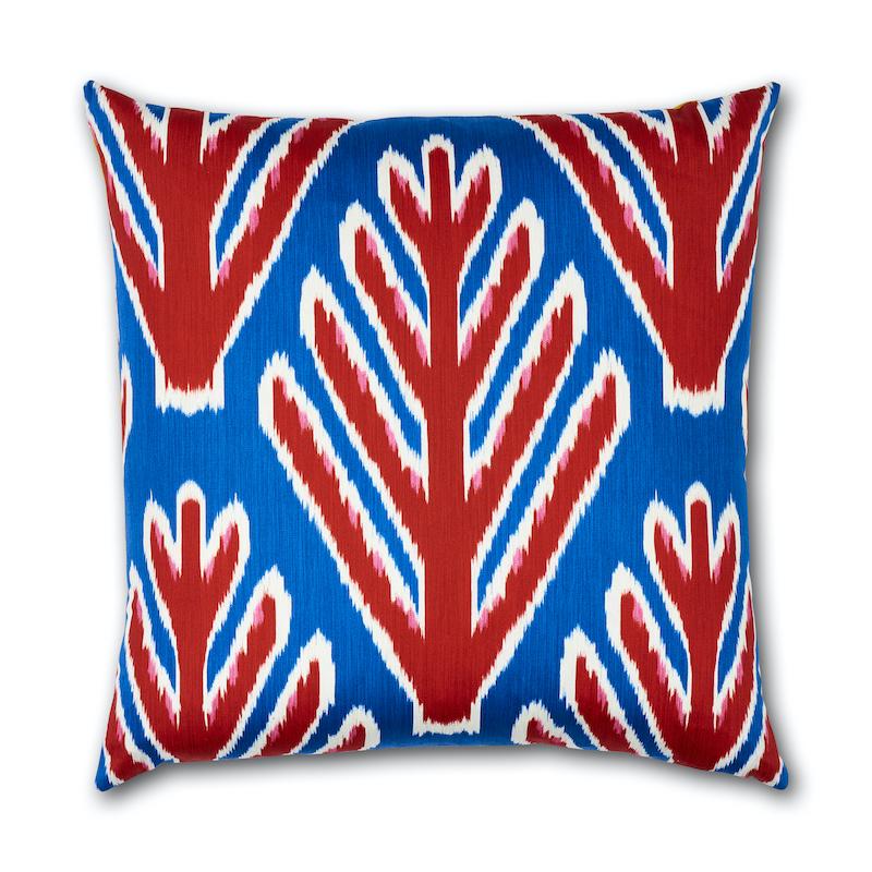 Schumacher Yellow & Red 20" x 20" Magical Ming Dragon Pillow