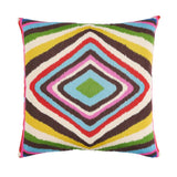 Schumacher Brown & Blue 20" x 20" Magical Ming Dragon Pillow