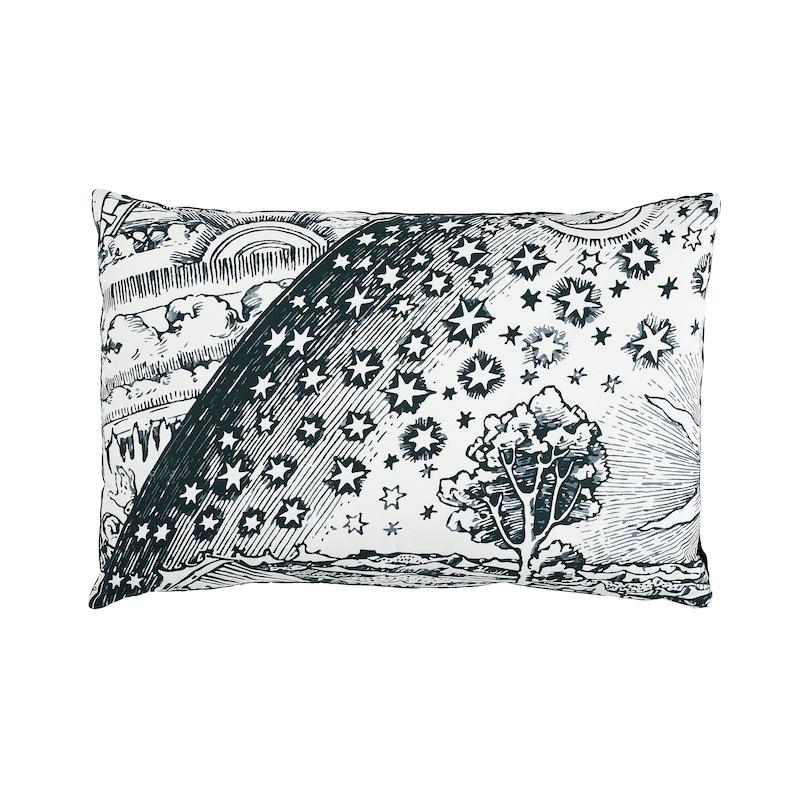 Schumacher Black 24" x 16" Tim Tim & Modern Toile Pillow