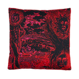 Schumacher Pink & Black 20" x 20" Modern Toile Box Pillow