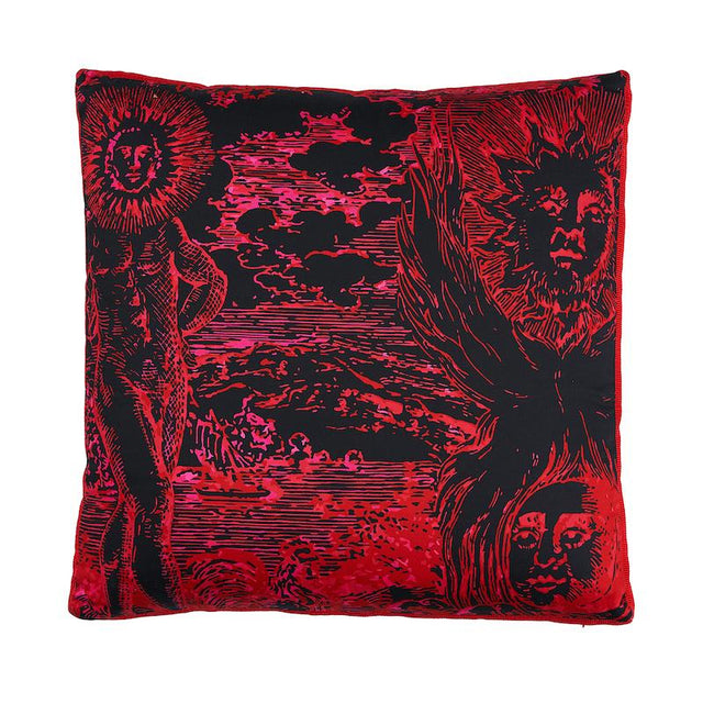 Schumacher Pink & Black 20" x 20" Modern Toile Box Pillow