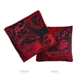 Schumacher Pink & Black 20" x 20" Modern Toile Box Pillow