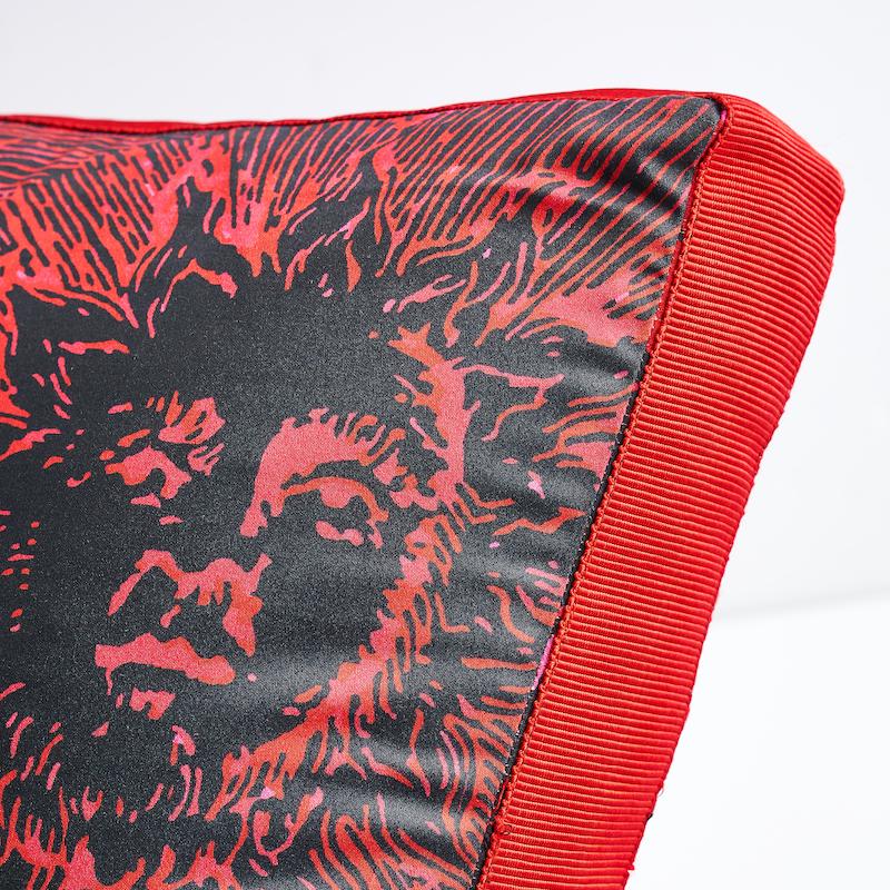 Schumacher Modern Toile Box Pink & Black 20" x 20" Pillow