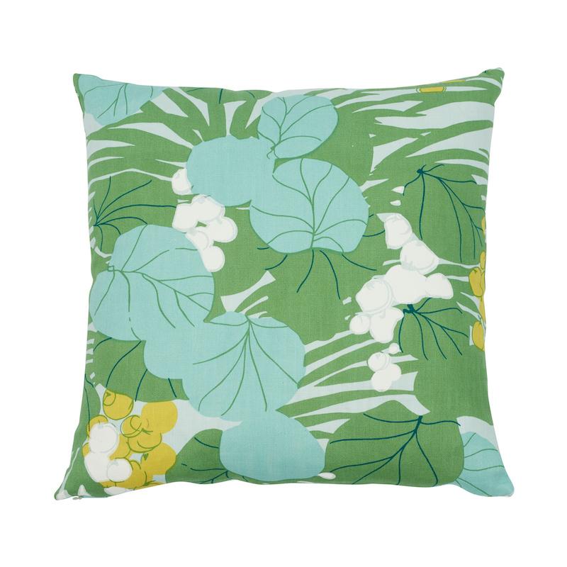 Schumacher Sea Grapes 18" Palm 18" x 18" Pillow
