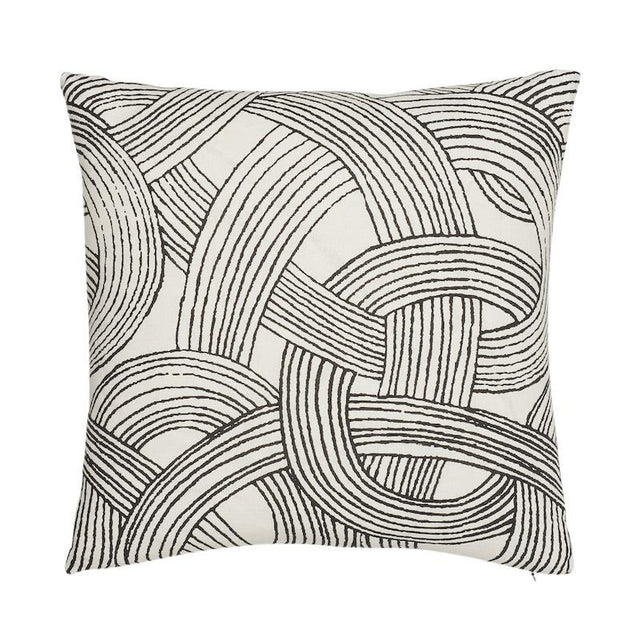 Schumacher Black & White 22" x 22" Freeform Pillow