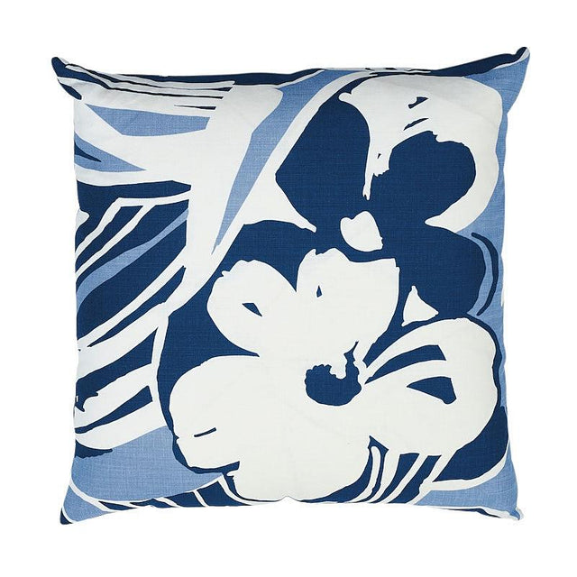 Schumacher Stevie Blue & White 22" x 22" Pillow