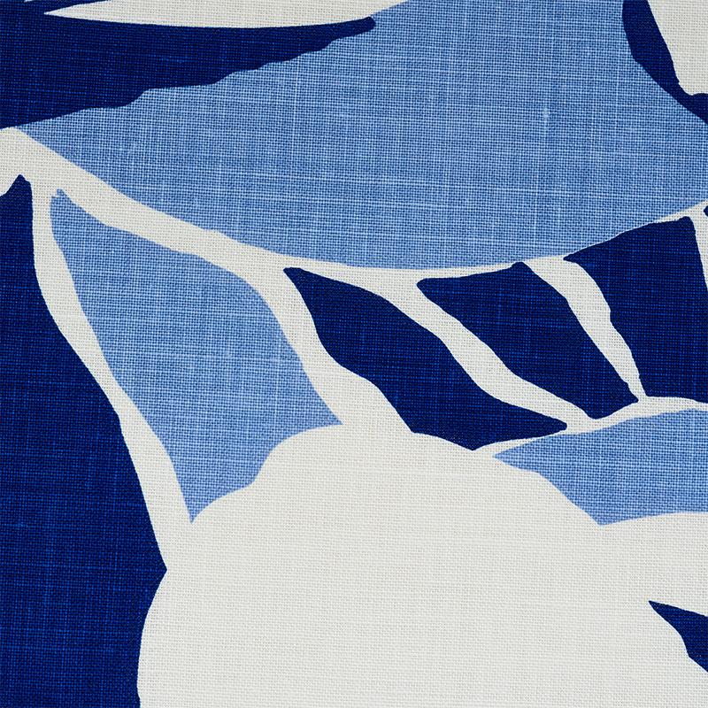 Schumacher Stevie Blue & White 22" x 22" Pillow