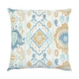 Schumacher Sky & Ochre 22" x 22" Elizia Ikat Pillow