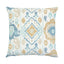 Schumacher Sky & Ochre 22" x 22" Elizia Ikat Pillow
