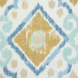 Schumacher Elizia Ikat Sky & Ochre 22" x 22" Pillow