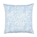 Schumacher Sky 20" x 20" Bird & Bee + Fern Pillow