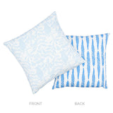 Schumacher Sky 20" x 20" Bird & Bee + Fern Pillow
