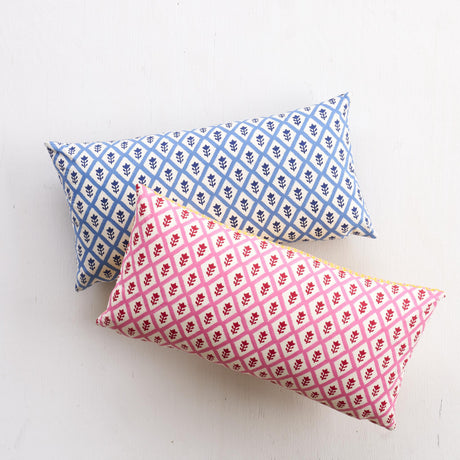 Schumacher Buti & Tuk Tuk Pink & Yellow 20" x 12" Pillow