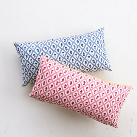 Schumacher Buti & Tuk Tuk Pink & Yellow 24" x 12" Pillow