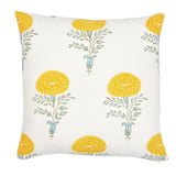 Schumacher Yellow 22" x 22" Marigold Pillow