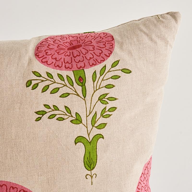 Schumacher Pink 22" x 22" Marigold Pillow