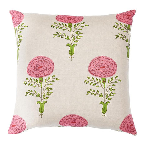Schumacher Pink 22" x 22" Marigold Pillow