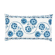 Schumacher Blue 26" x 15" Zinnia Handmade Print Pillow