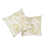 Schumacher Gold 20" x 20" Toile Tropique Pillow